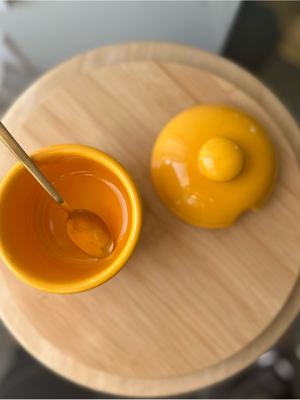 Vintage Waechtersbach Spain Ceramic Cream and Sugar Set – Vibrant Yellow